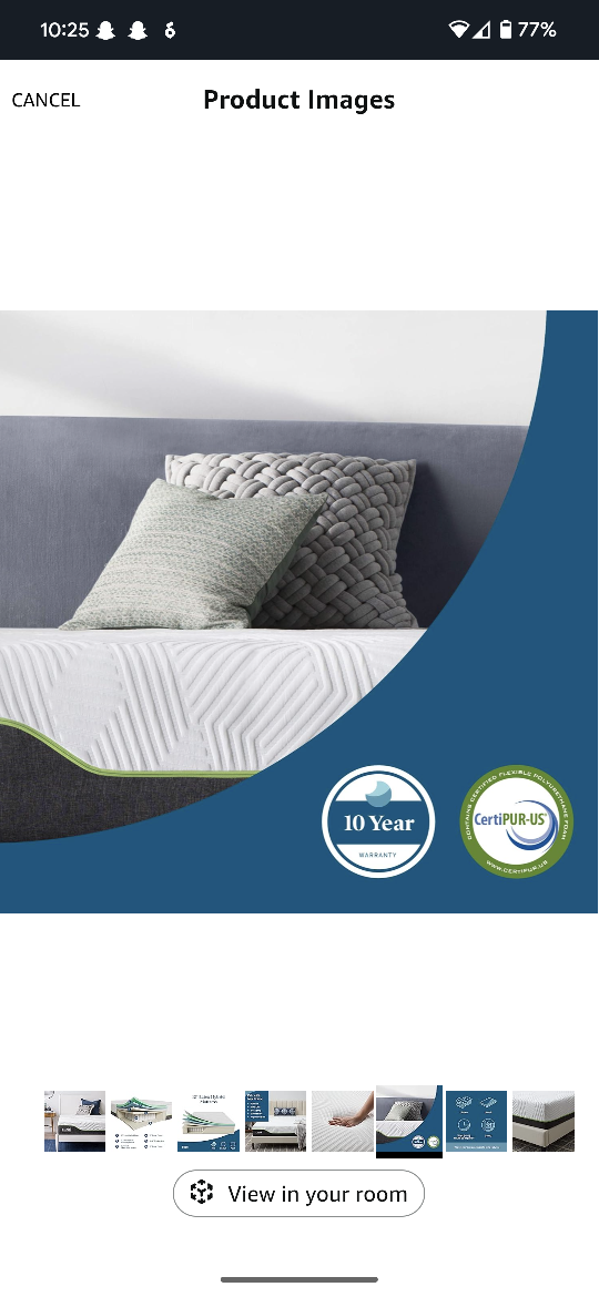 Lucid 12" Latex Hybrid Mattress- PET/SMOKE FREE HOME - photo 4