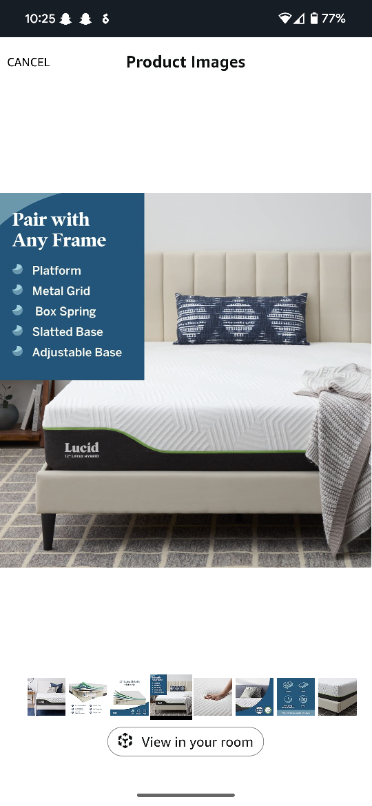 Lucid 12" Latex Hybrid Mattress- PET/SMOKE FREE HOME - photo 5