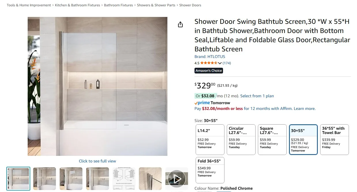 Brand New, Sealed Shower Door For Sale image indicator(8)