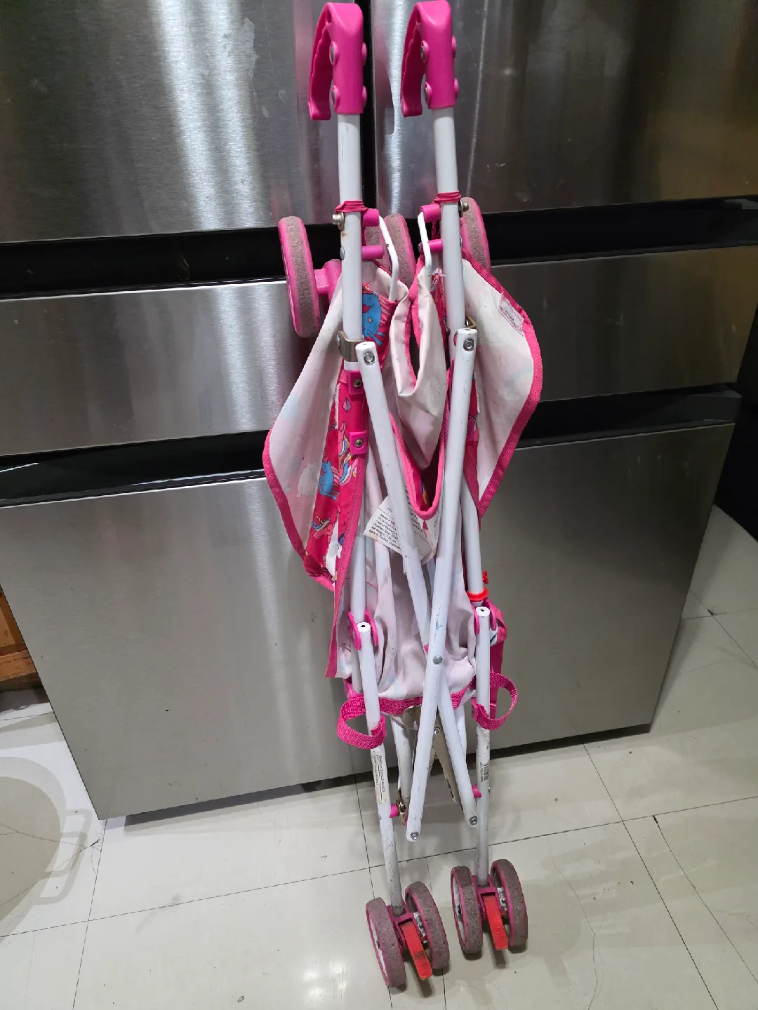 Pink Unicorn Print Baby Stroller image indicator(4)