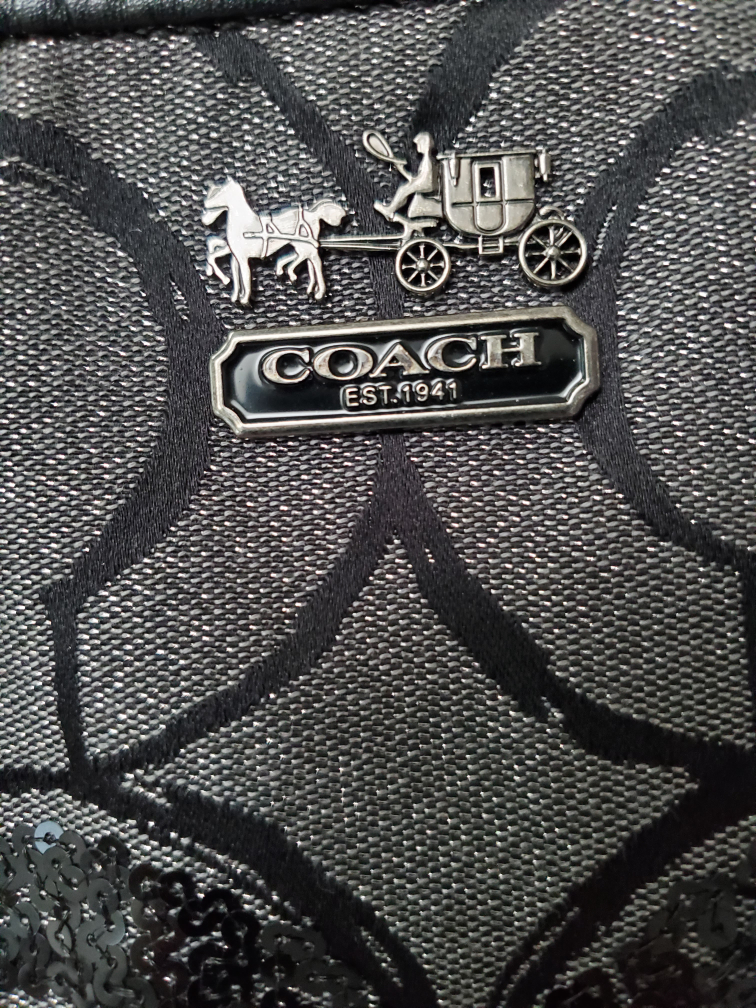 Coach Est. 1941 Black/Grey Sequin Handbag - photo 3