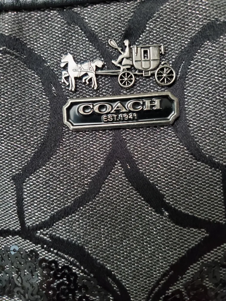 Coach Est. 1941 Black/Grey Sequin Handbag image indicator(3)