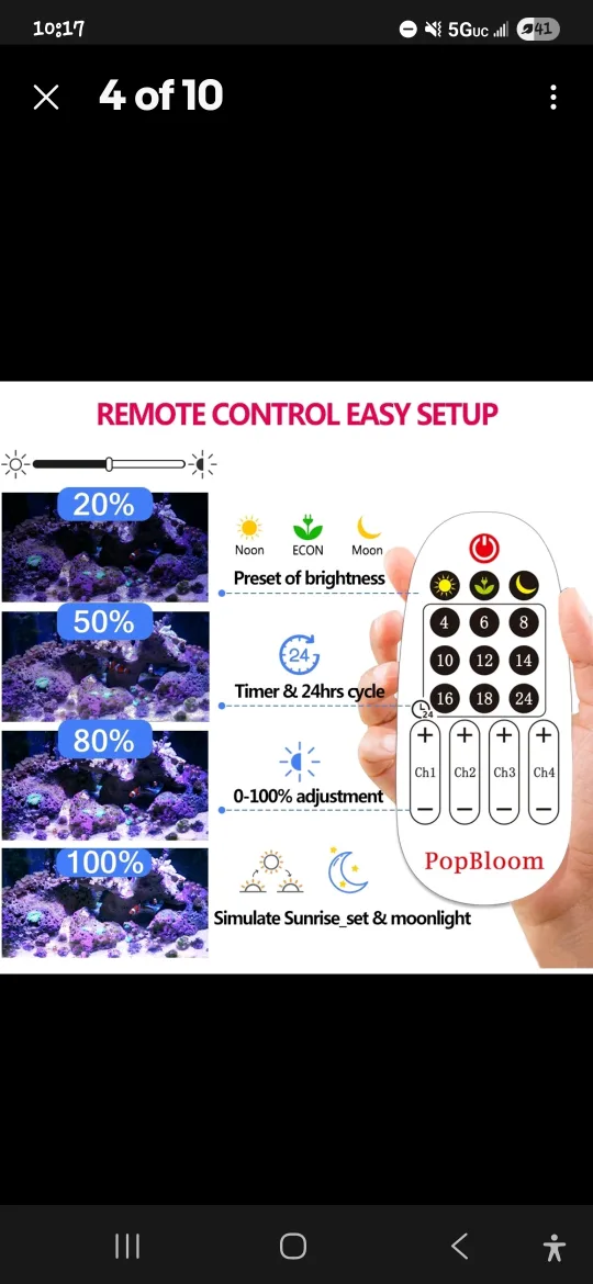 PopBloom Shannon16Pro Panel LED Aquarium Light image indicator(6)