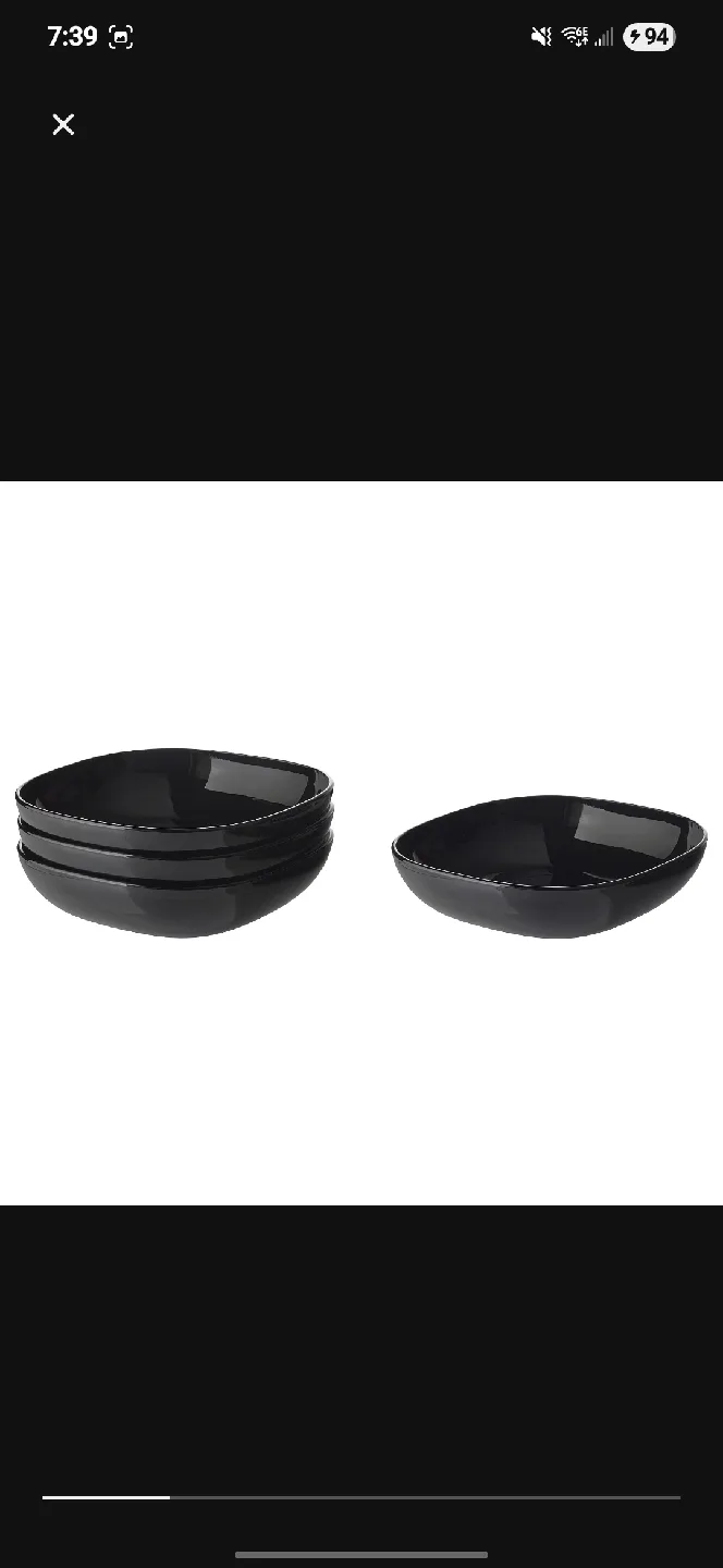 Black Serving Bowls (Set of 4) thumbnail