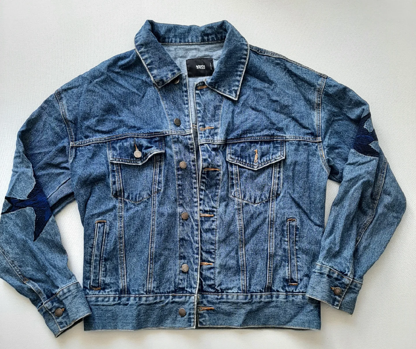 WESC Denim Jacket with Bird Embroidery thumbnail
