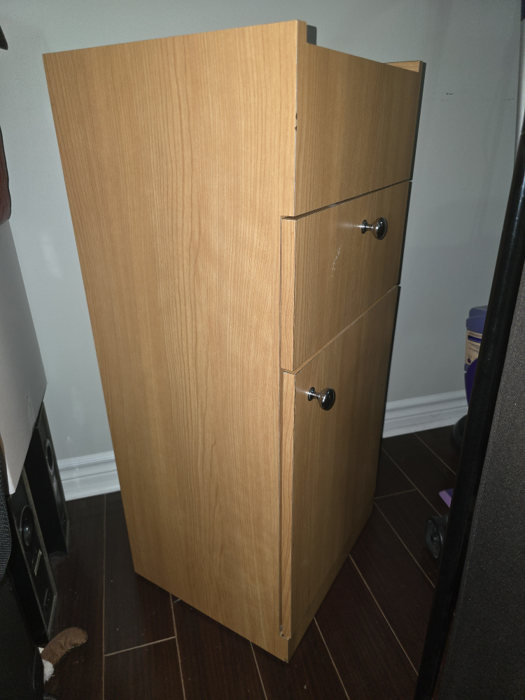 Wooden 3-Drawer Cabinet Salon Station on Wheels - photo 3