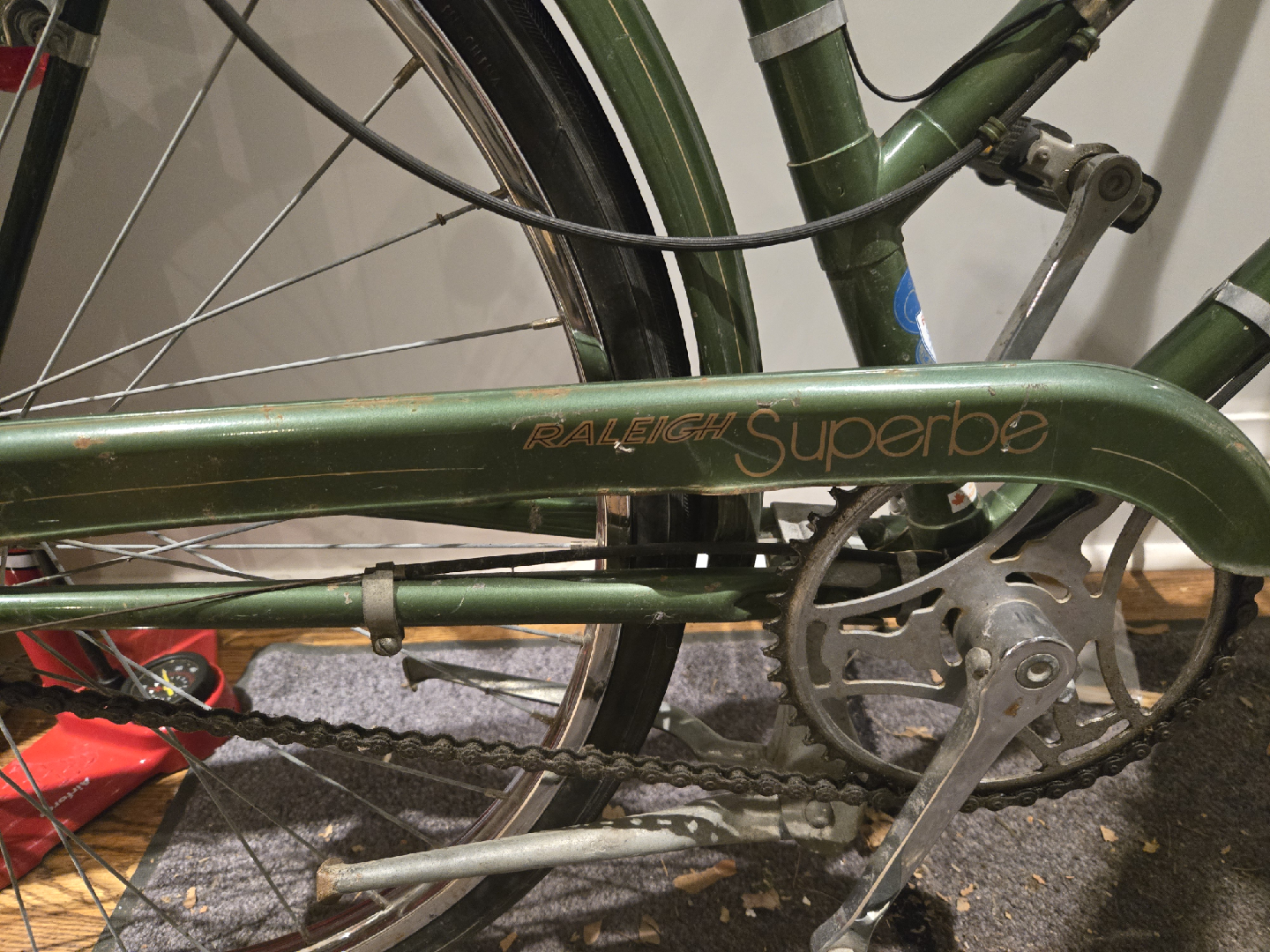 Raleigh Superbe Green Bicycle - photo 3