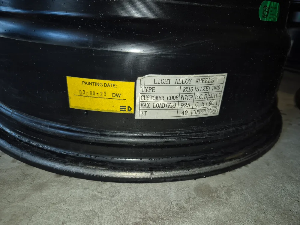 RWC RX16 19x8 Alloy Wheels - Satin Black image indicator(4)