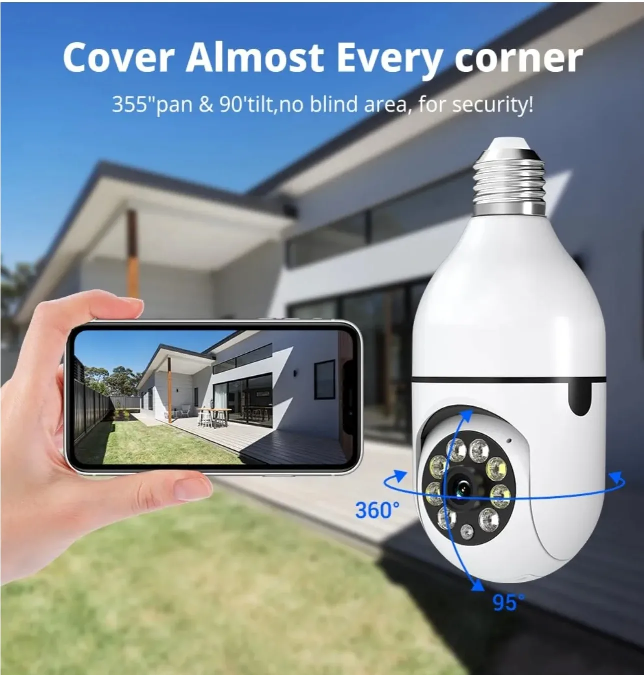 Light Bulb Security Camera - Pan & Tilt image indicator(3)