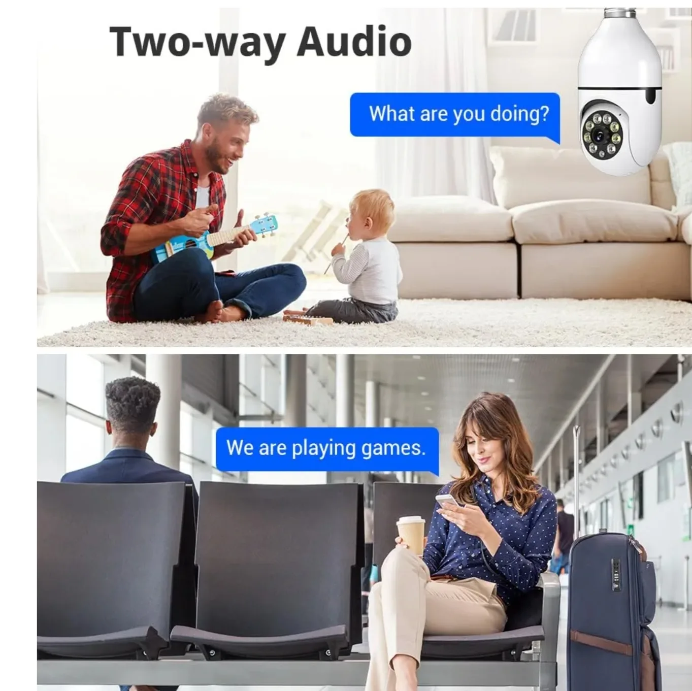 Light Bulb Security Camera - Pan & Tilt image indicator(4)