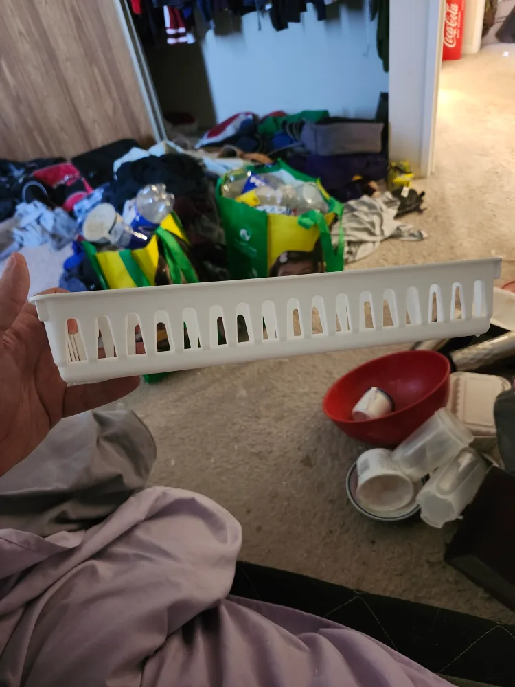White Plastic Storage Basket thumbnail
