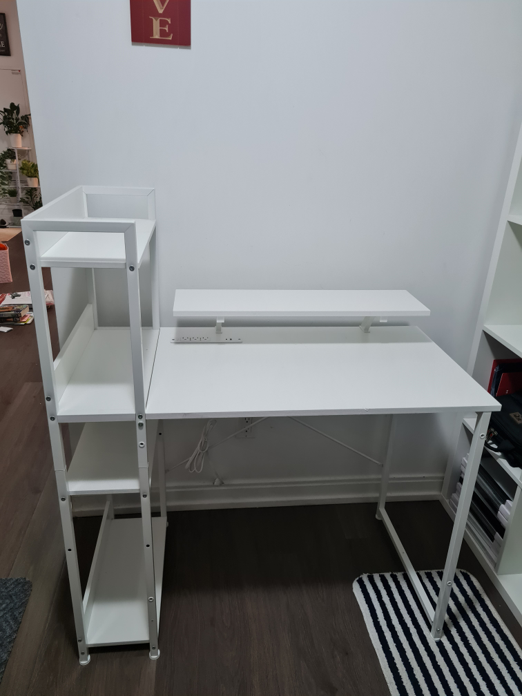 White Desk with Shelves - photo 5
