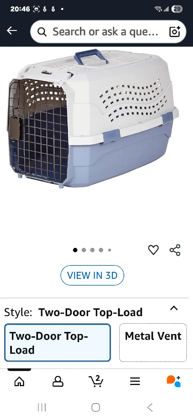 Pet Carrier - Grey &  Dark Blue New image indicator(6)