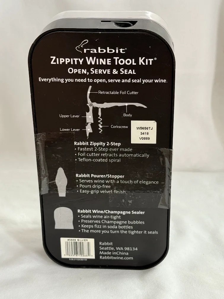 Rabbit Zippity Wine Tool Kit - New in Box image indicator(2)