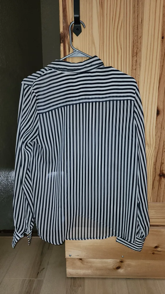 Striped Sheer Blouse - Size L image indicator(6)