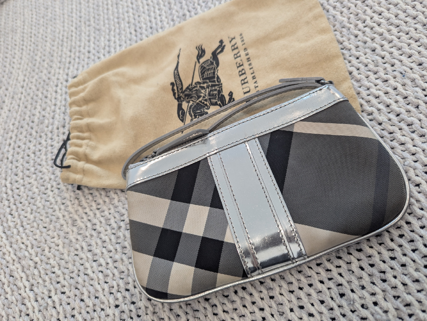 Burberry Plaid Clutch with Dust Bag - photo 2