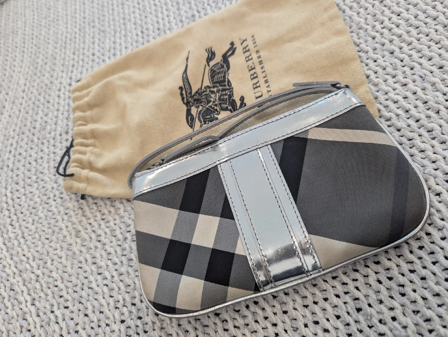 Burberry Plaid Clutch with Dust Bag image indicator(2)
