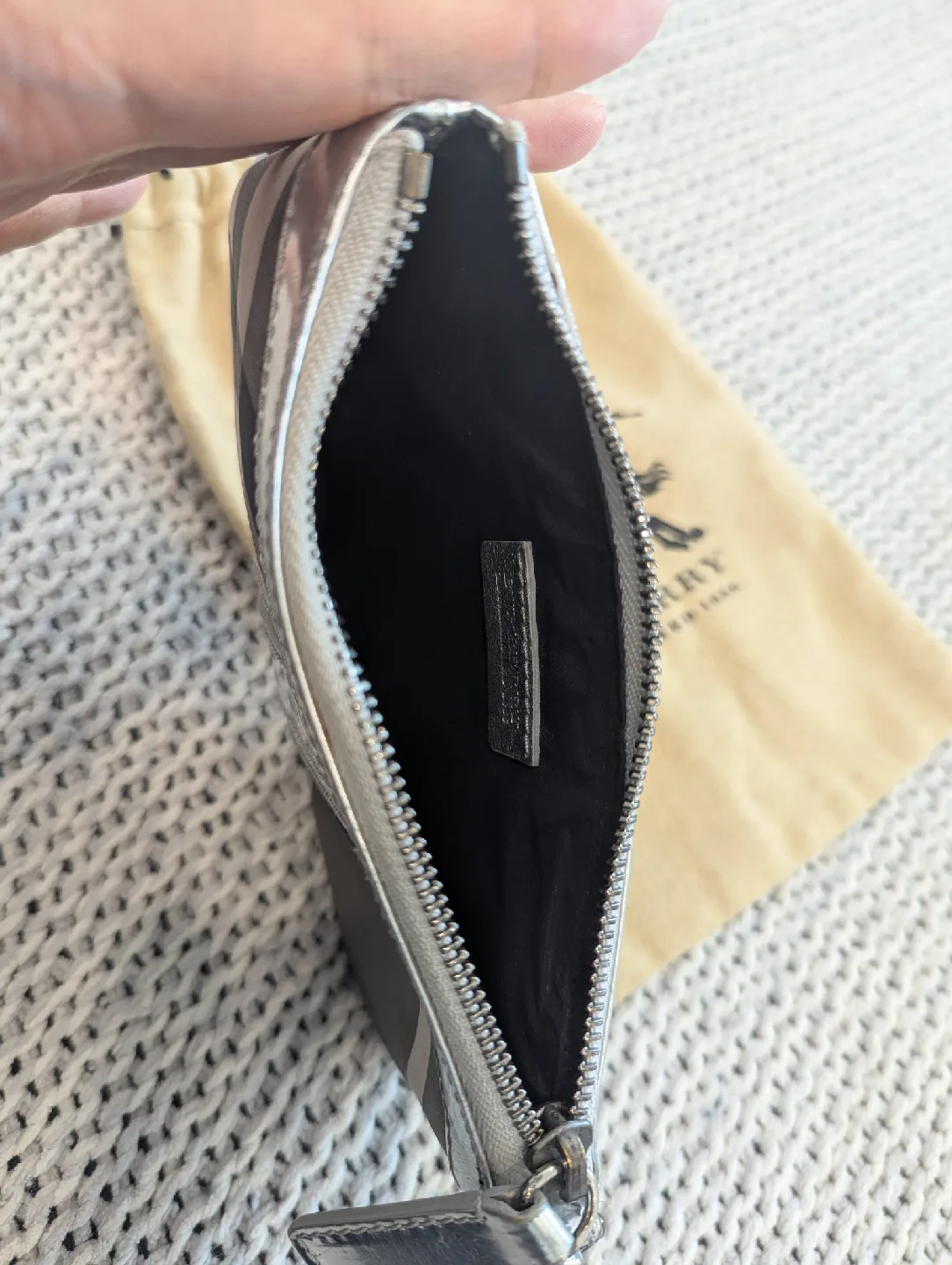 Burberry Plaid Clutch with Dust Bag image indicator(3)