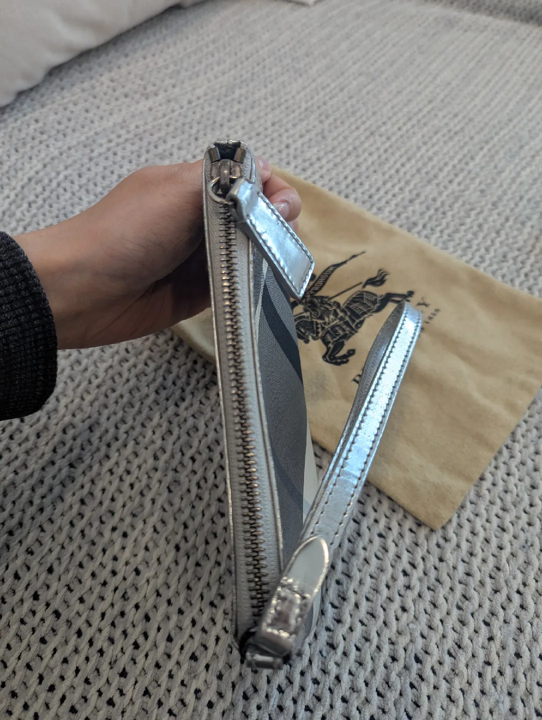 Burberry Plaid Clutch with Dust Bag image indicator(4)