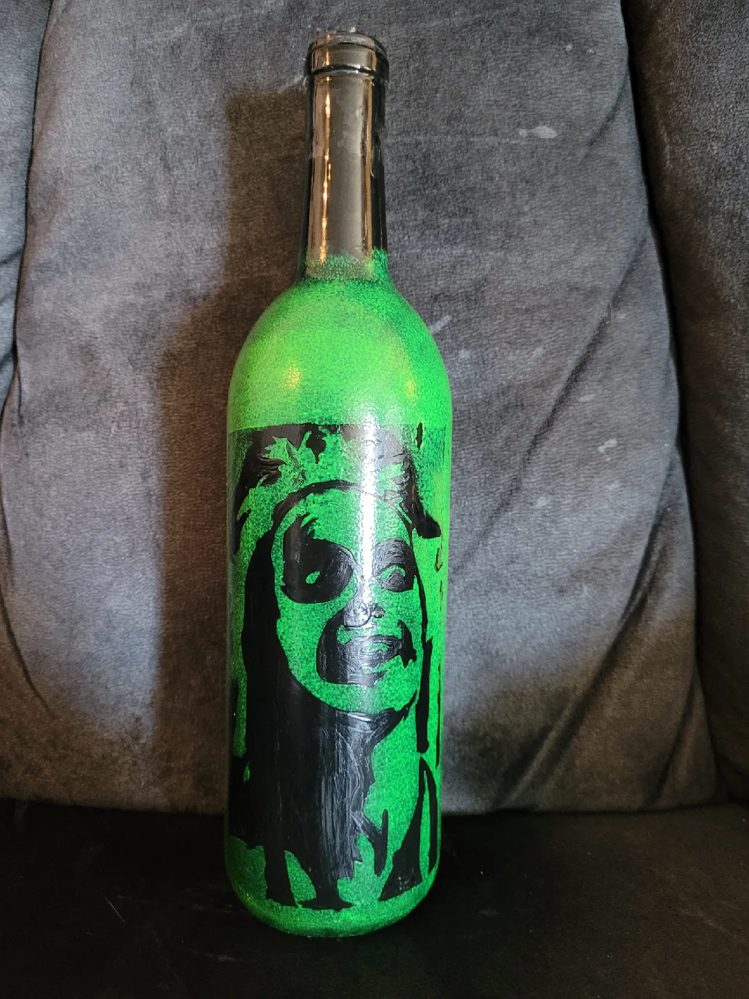 Decorative Green Wine Bottle thumbnail