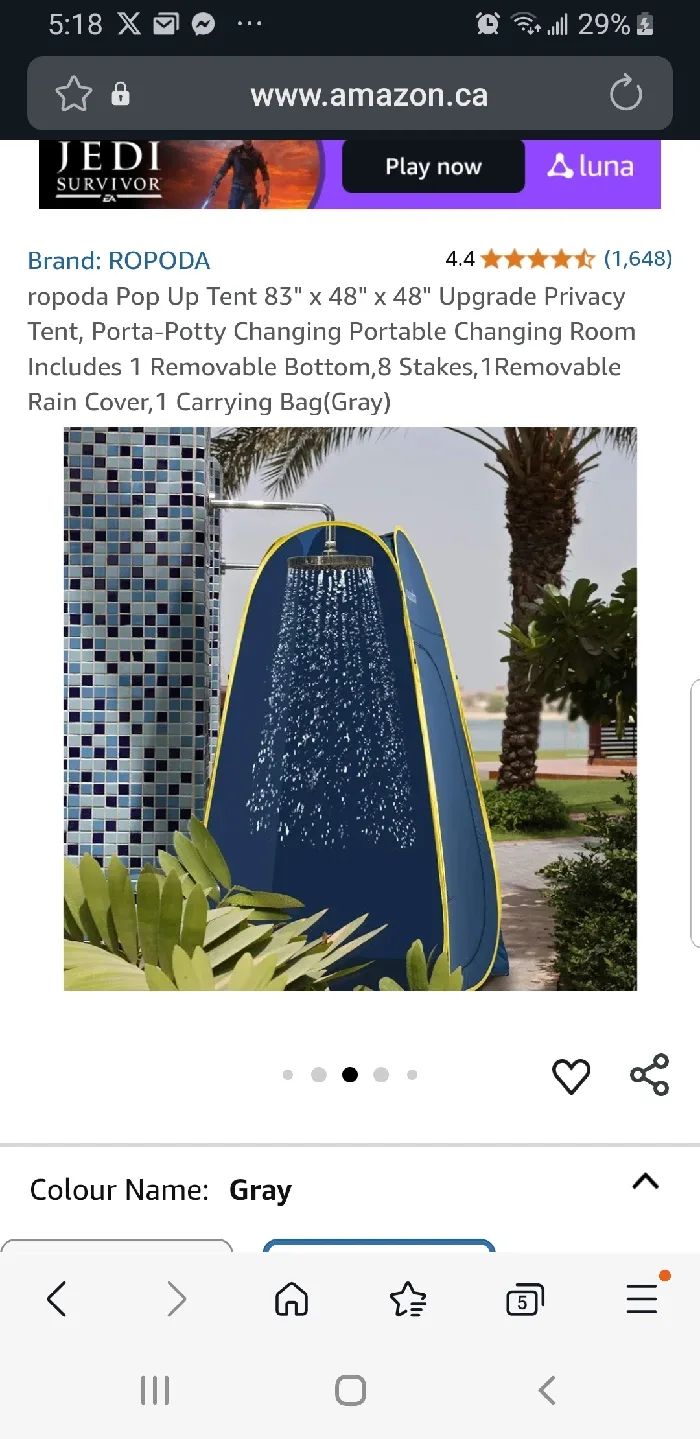 ROPODA Pop Up change Tent brand new image indicator(4)