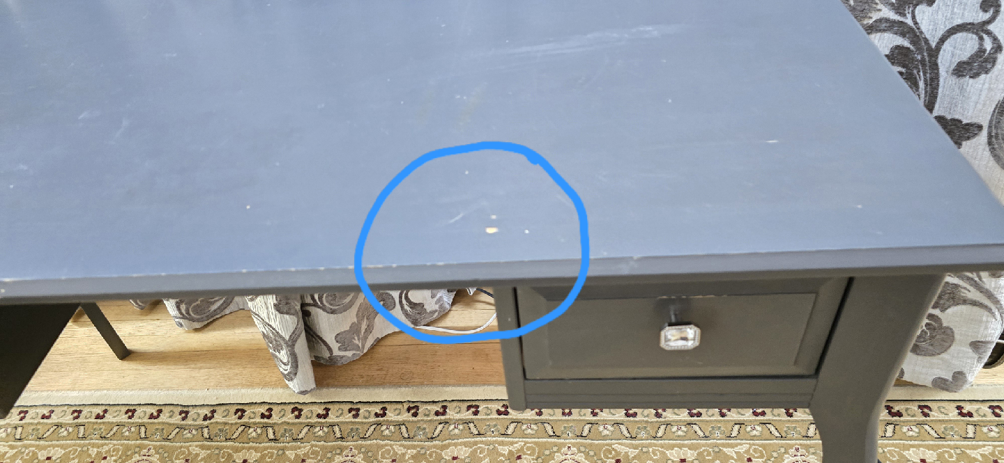 Ikea Edland French Gray Writing Desk - photo 2