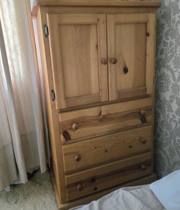 Wooden Wardrobe with Drawers