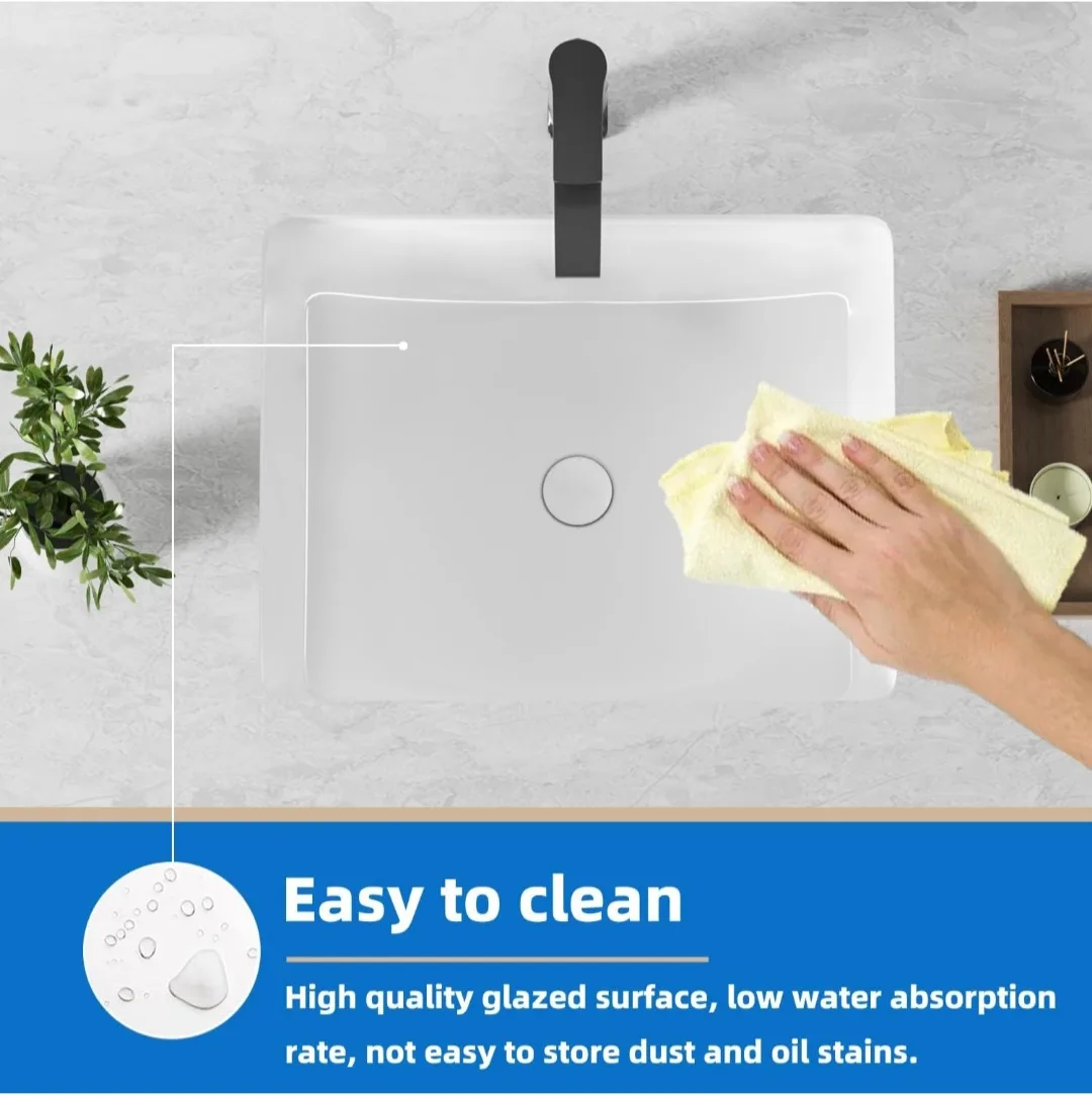 KINGWONG 20 Inch Undermount BATHROOM SINK-New image indicator(5)