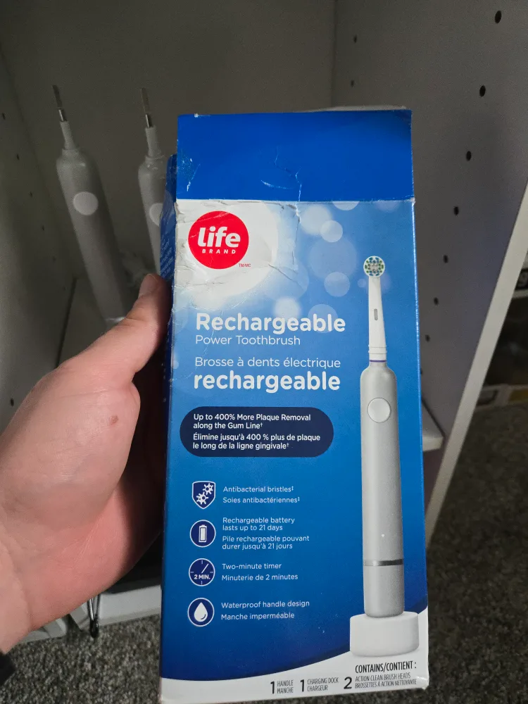 Life Brand Rechargeable Electric Toothbrush Set thumbnail