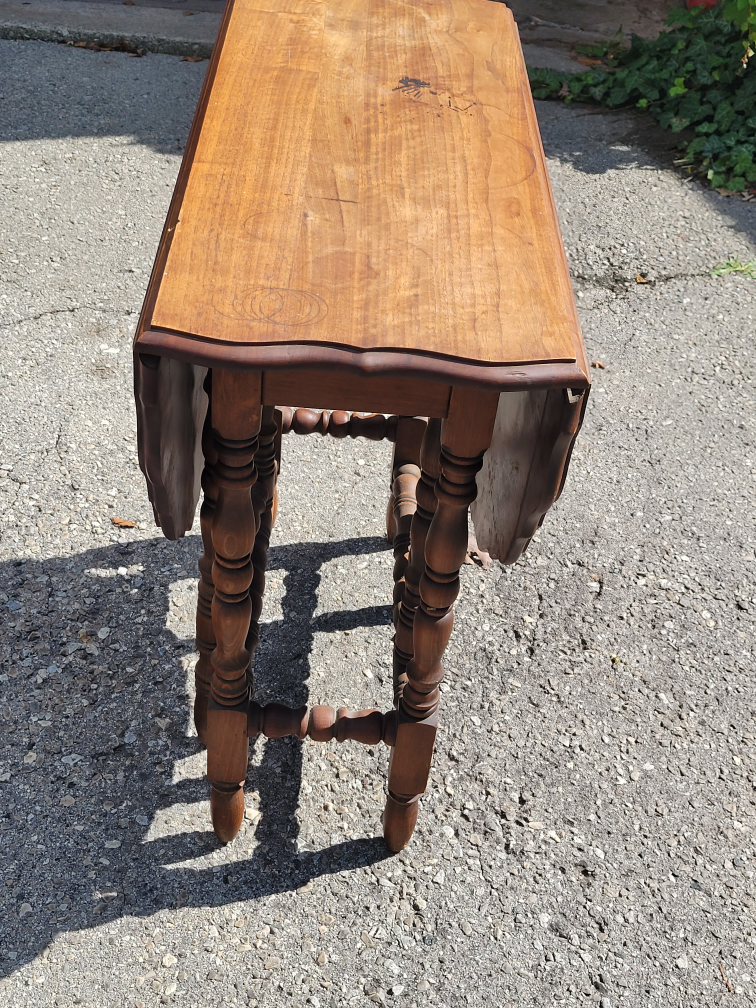 Antique Gate Leg Drop Leaf Table / Good condition - photo 3