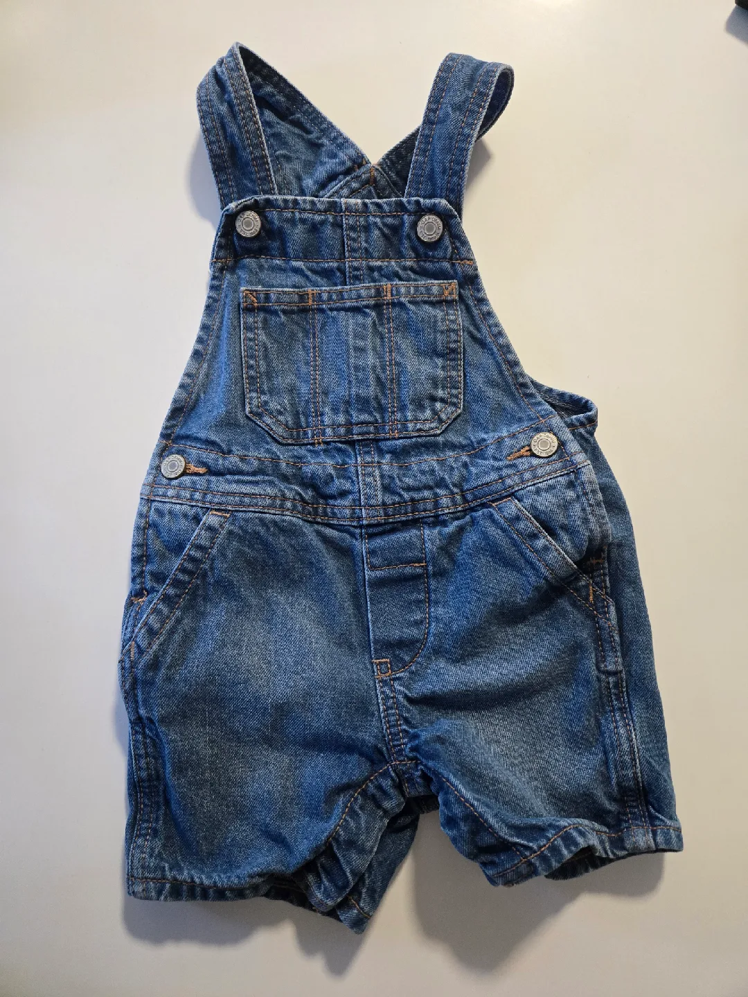 Baby Gap Denim Overall Shorts thumbnail