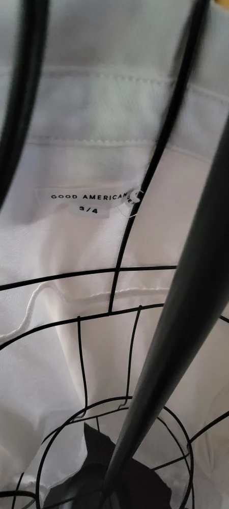 Good American White Denim Shacket - Size 3/4 image indicator(4)