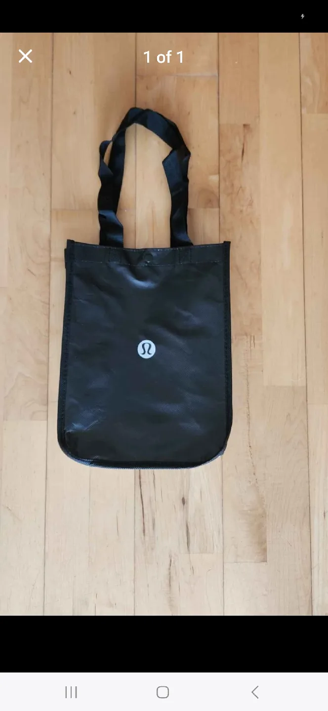 Lululemon Logo Black Small Recycling Bag thumbnail