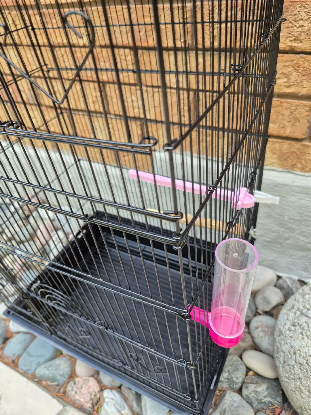 Black Bird Cage with Accessories - like BRAND NEW image indicator(6)