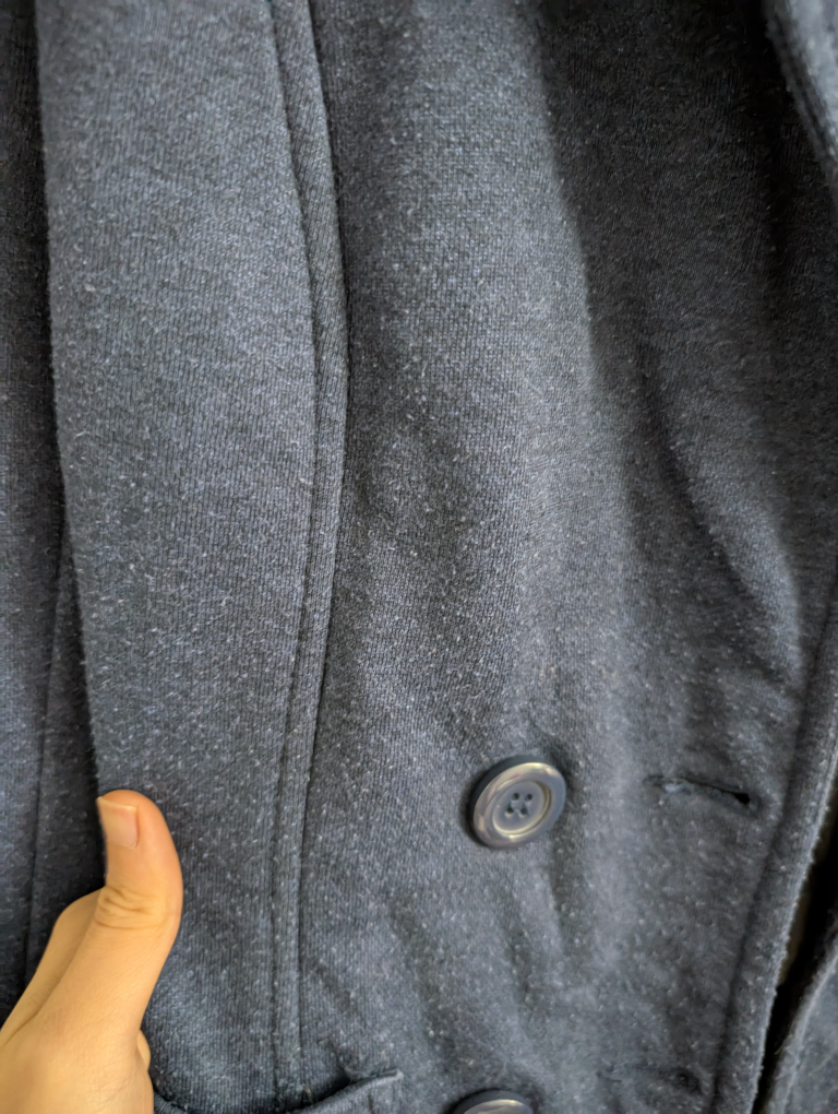 H&M Woman Divided Navy Blue Blazer Blue Jacket - Size 6 - photo 2