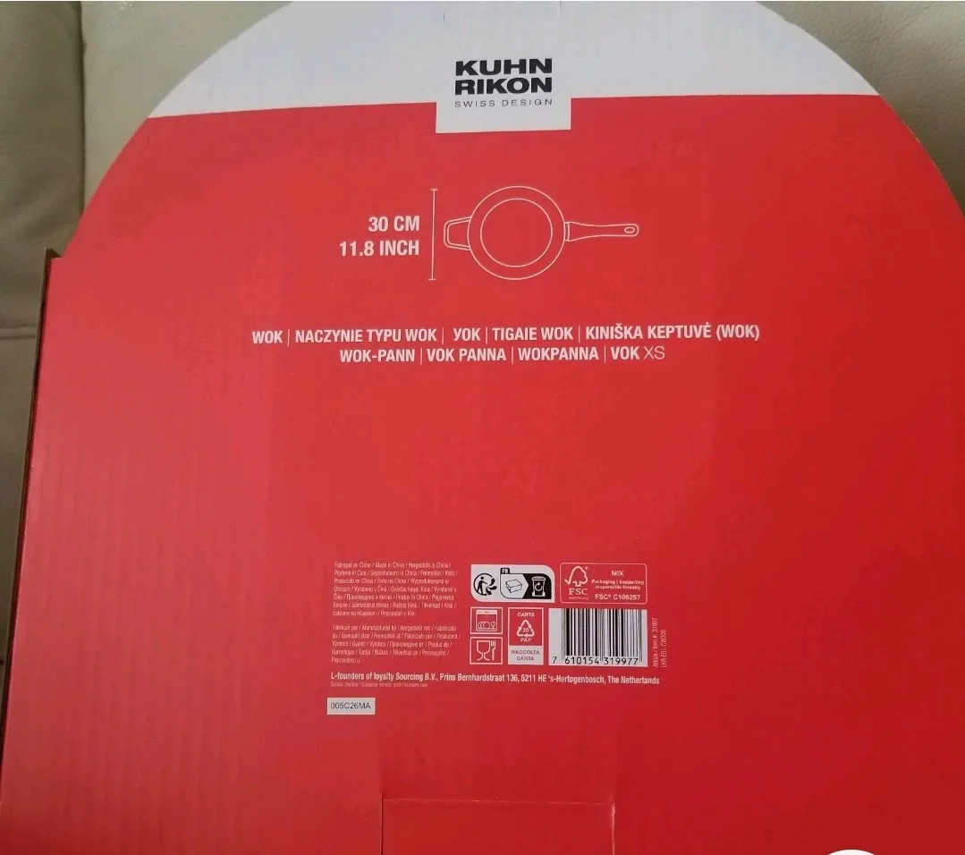 Kuhn Rikon Wok - 30 cm / 11.8 inch - New in Box image indicator(4)