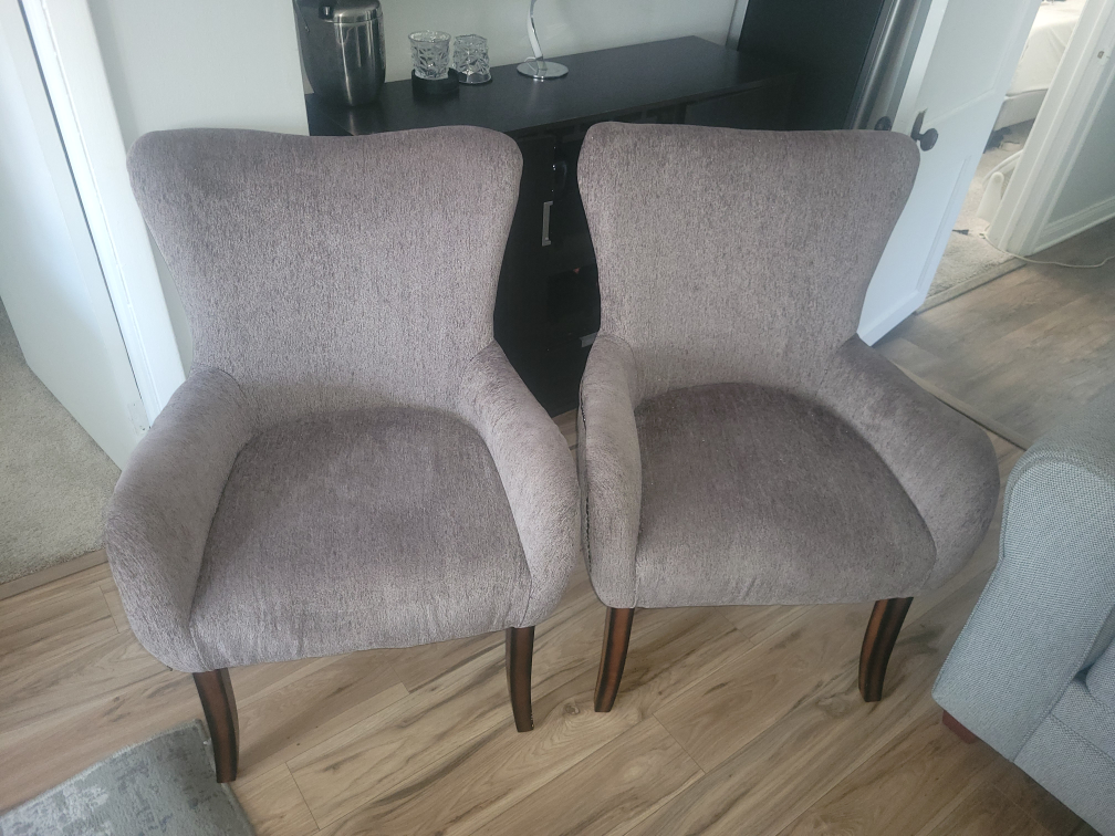 Set of 2 Accent Chairs - Gray