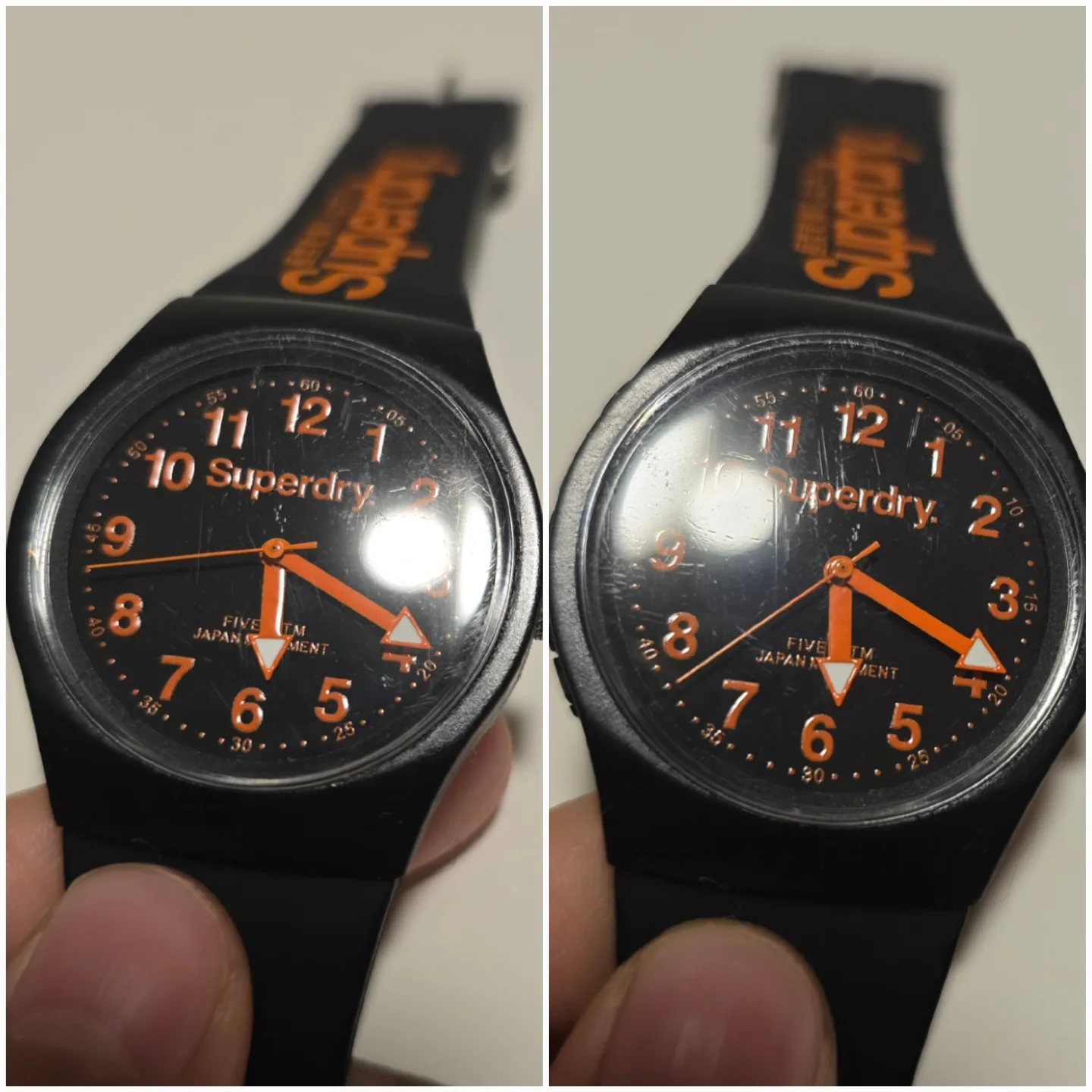 Superdry Black And Orange Watch New battery image indicator(10)