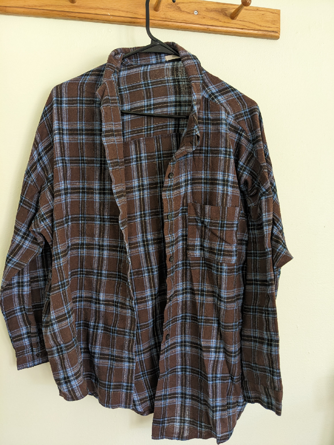 Brown Plaid Flannel Shirt