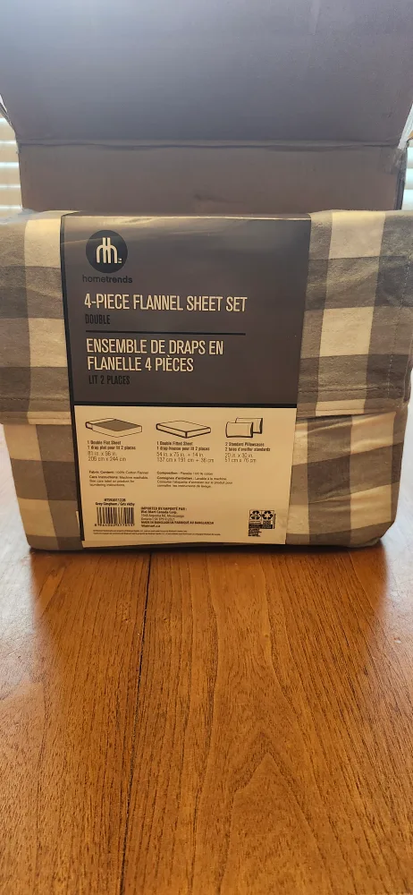 Hometrends 4-Piece Flannel Sheet Set - Double image indicator(2)