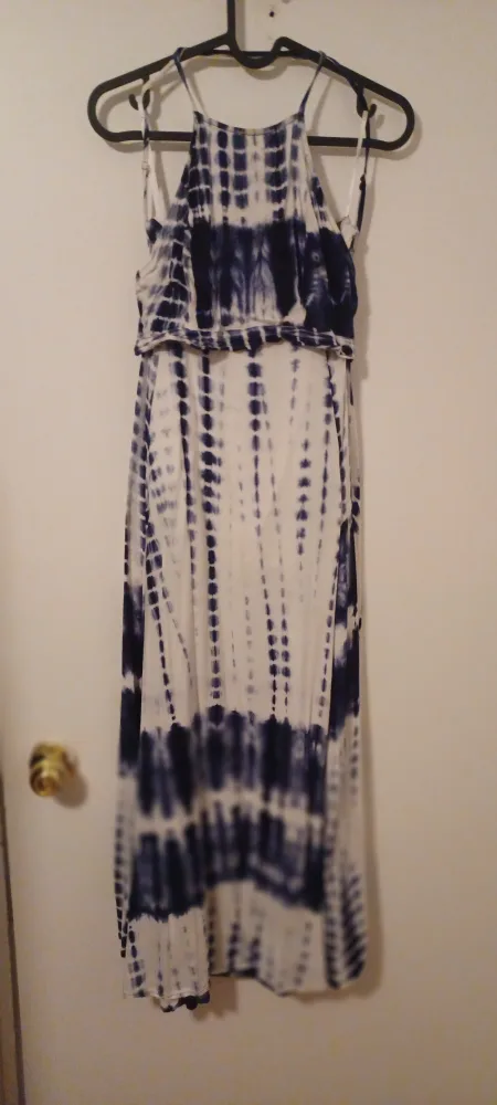 Tie Dye Dress - Blue and White thumbnail
