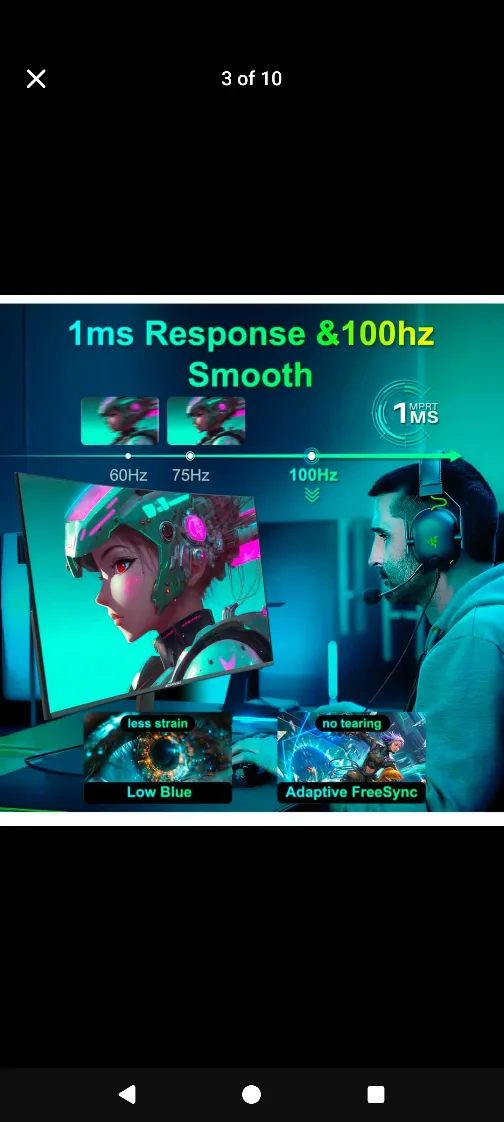 Sansui 27" Curved Gaming Monitor Brand New 100hz image indicator(2)