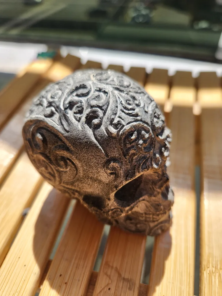 black obsidian skull tribal carving image indicator(2)
