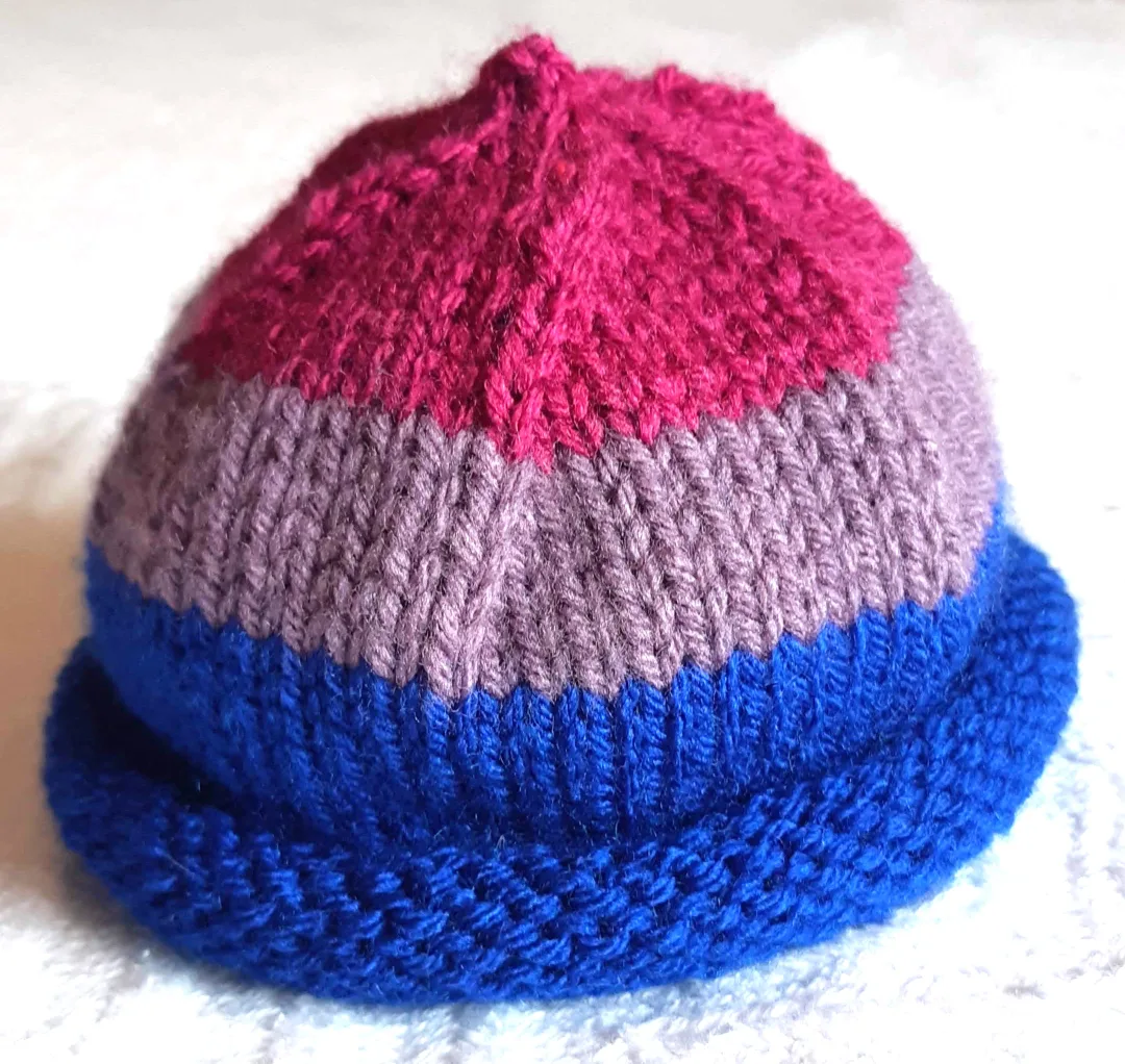 handmade baby booties and hat set thumbnail