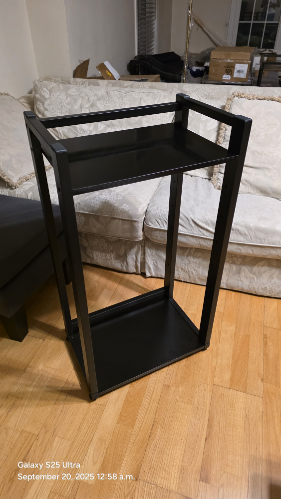 heavy duty black Metal Rolling Cart/stand