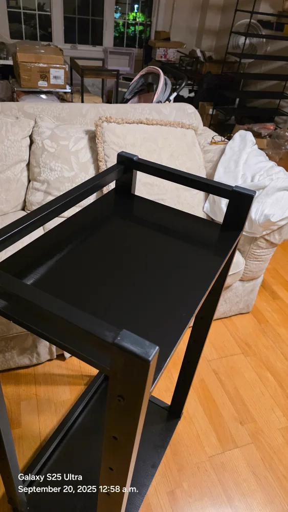 heavy duty black Metal Rolling Cart/stand image indicator(2)