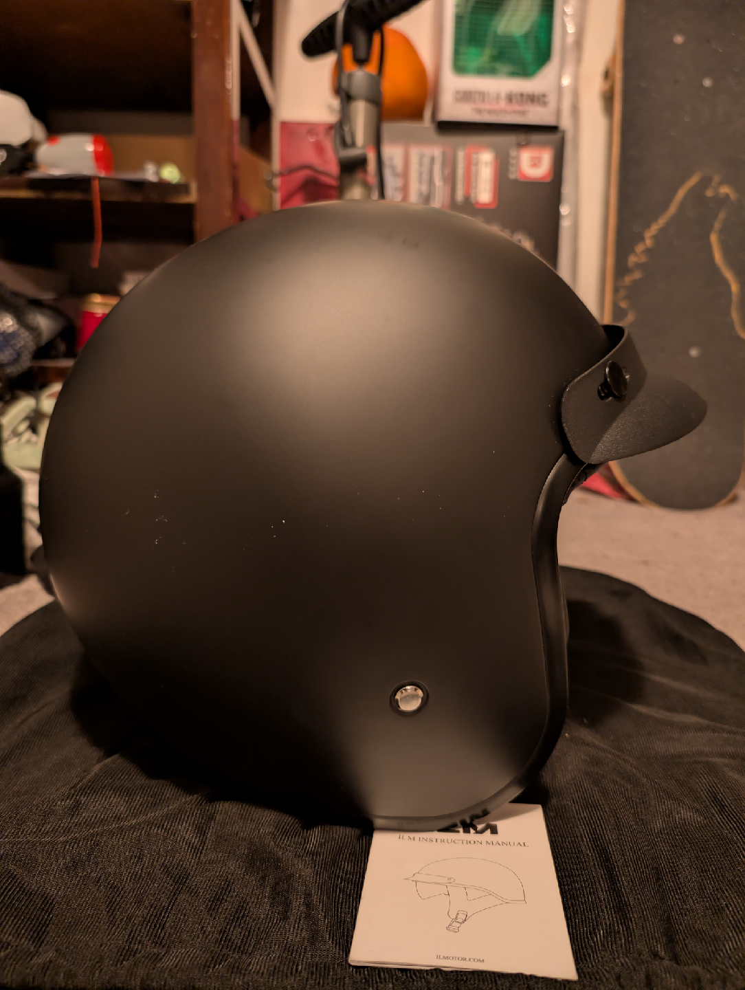 ILM Matte Black Motorcycle Helmet Size 55-58 - photo 4