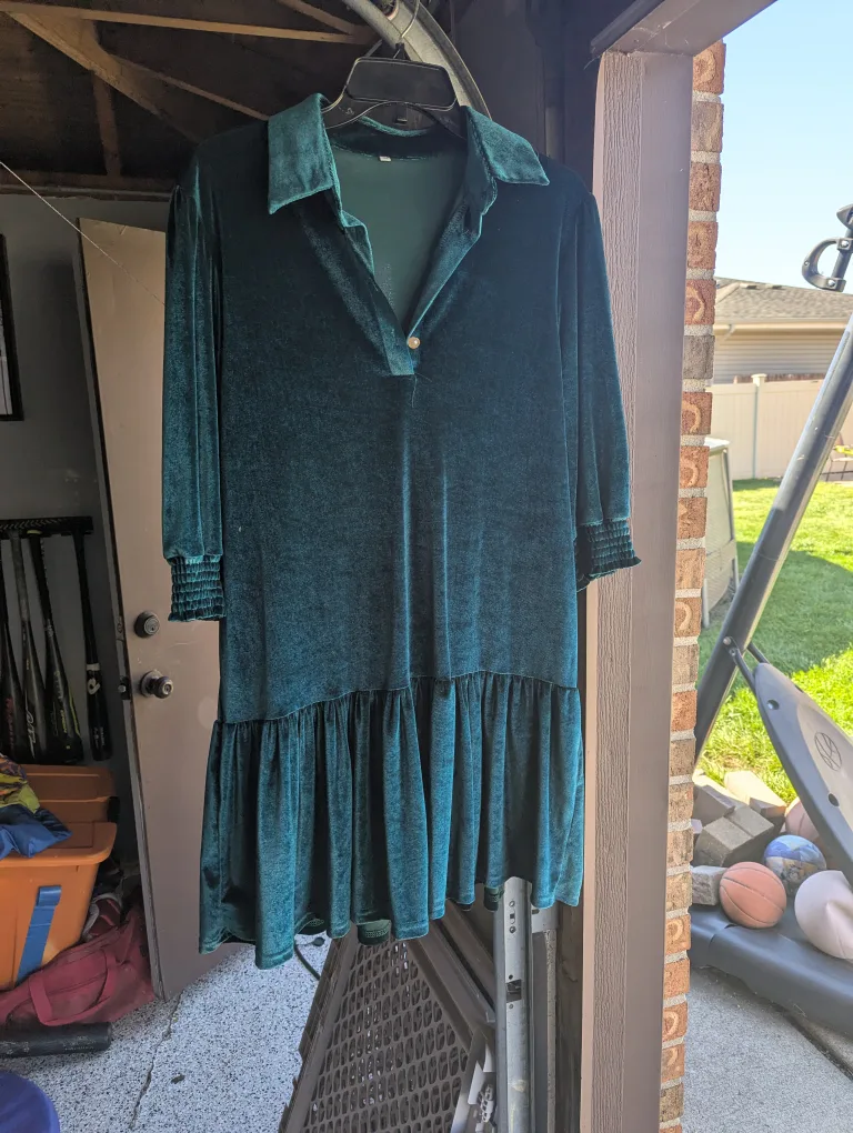 Green Velvet Dress thumbnail