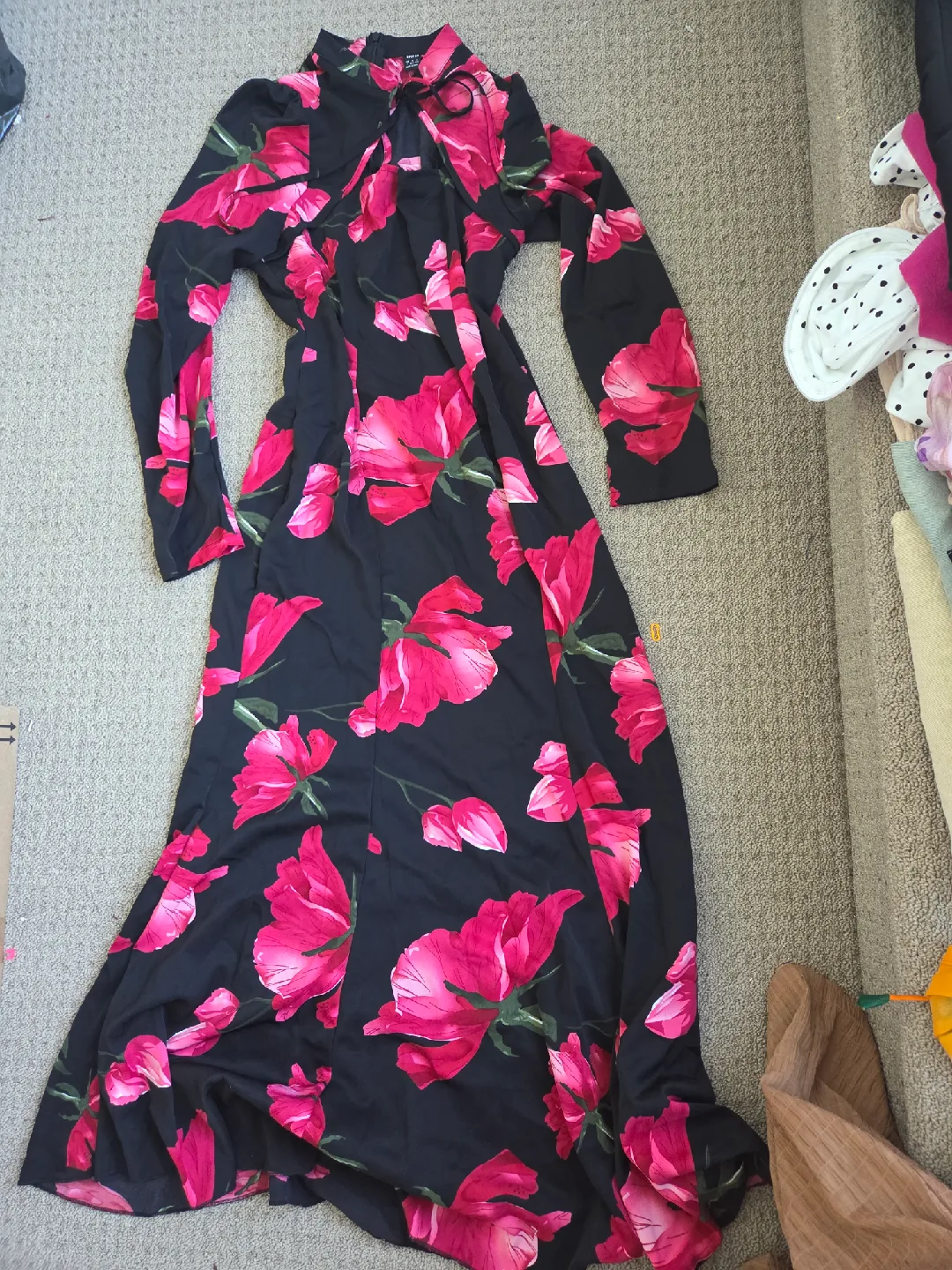 Shein Floral Maxi Dress - Size L thumbnail