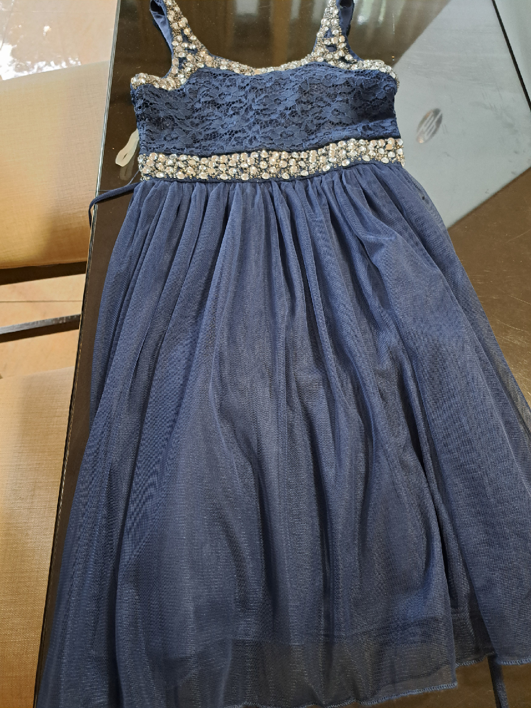 Blue Dress with Embellishments - photo 2